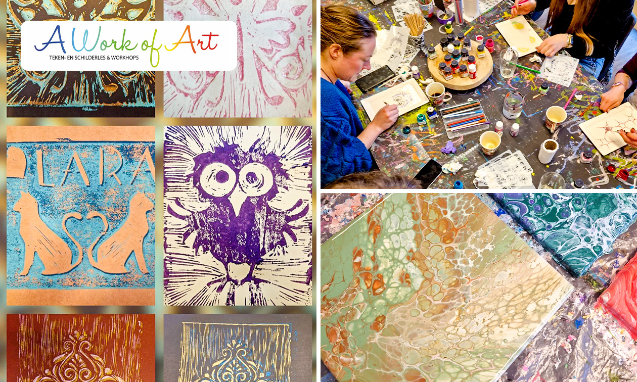 Creative workshop naar keuze (2 of 3 uur) + koffie/thee + verse cake + hartige snacks
