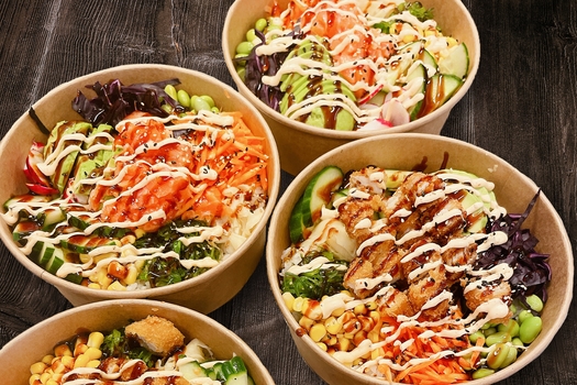Poke bowl til takeaway
