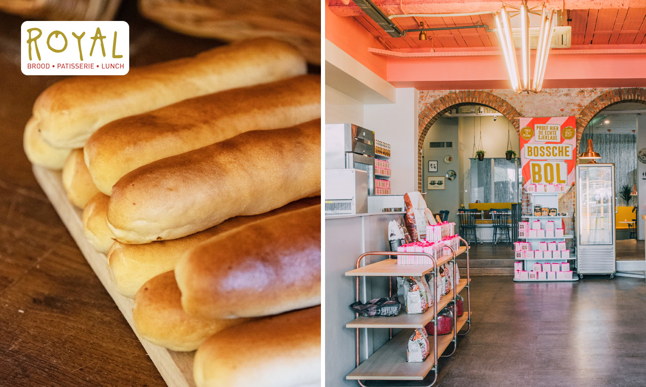 10 worstenbroodjes + worstenbroodjes-shopper en -servetten bij Bakkerij & Bakkerscafé Royal