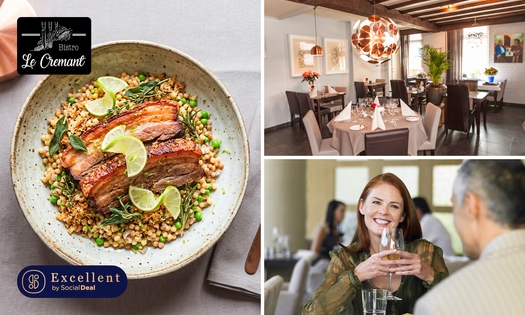 4- of 5-gangendiner van de chef bij Bistro Le Cremant