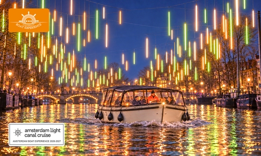Rondvaart (75 min) tijdens Amsterdam Light Festival + evt. drankjes