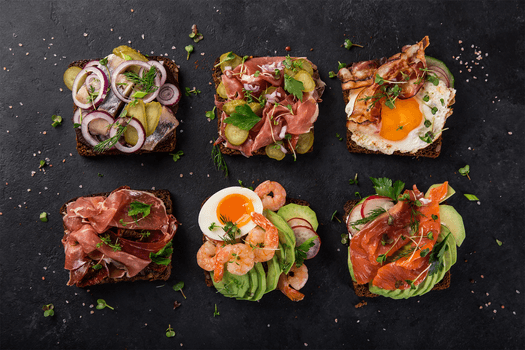 3 stk. smørrebrød