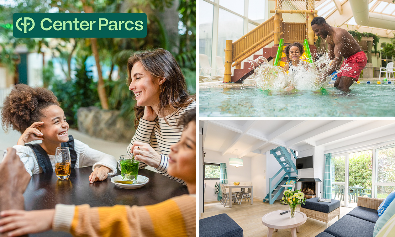 2, 3 of 4 overnachtingen voor 4 of 5 personen in Center Parcs