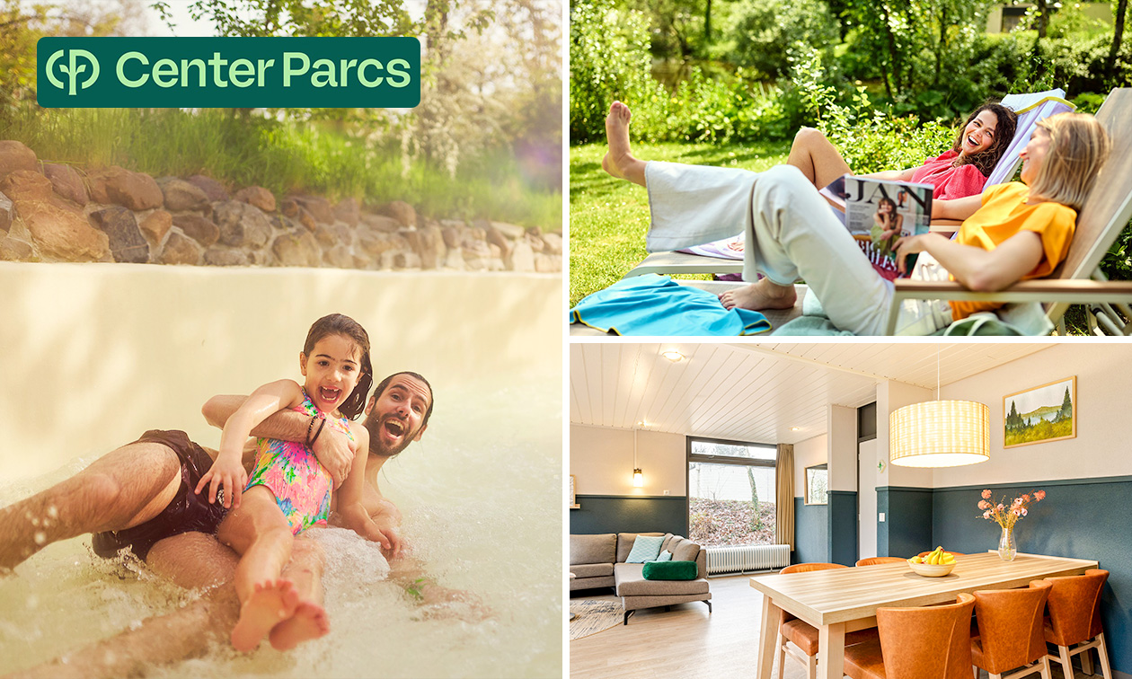 Weekend of midweek voor 2 t/m 8 personen in Center Parcs Het Meerdal Weekend of midweek voor 2 t/m 8 personen in Center Parcs Het Meerdal