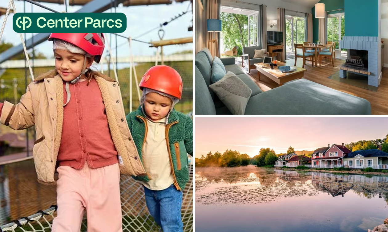 Overnachtingen voor 4 tot 6 bij Center Parcs in Chamouille