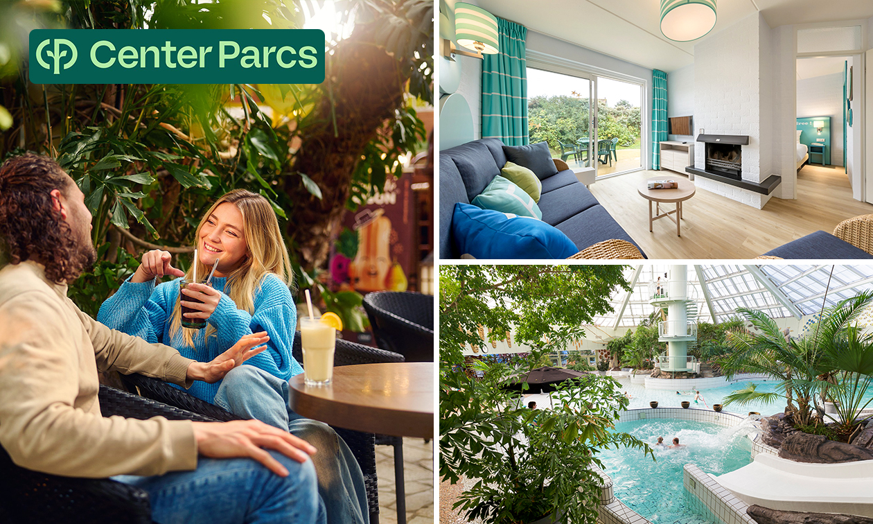 2, 3 of 4 overnachtingen voor 4 tot 8 personen in Center Parcs Zandvoort