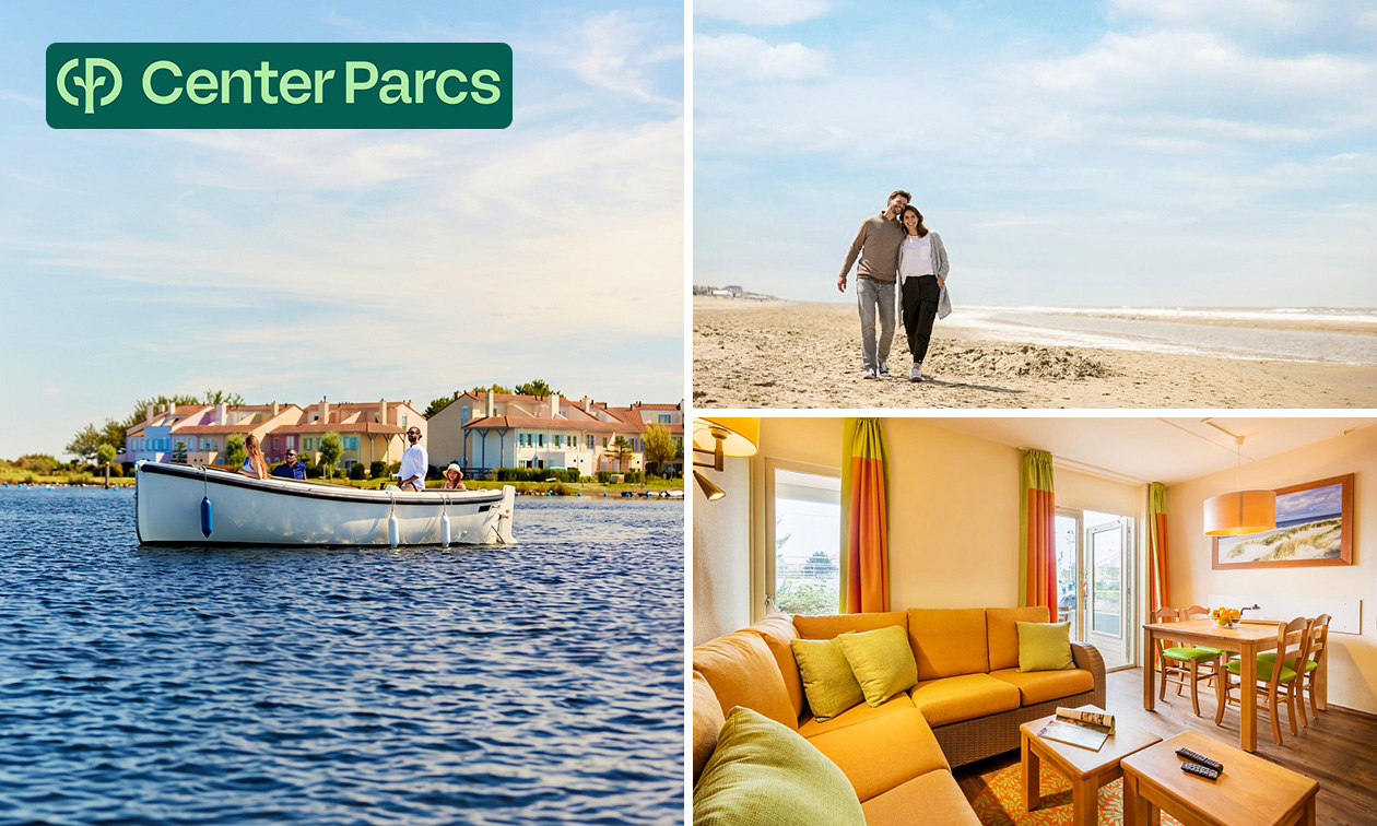 2, 3 ou 4 nuits pour 2 à 4 personnes au Center Parcs Port Zélande