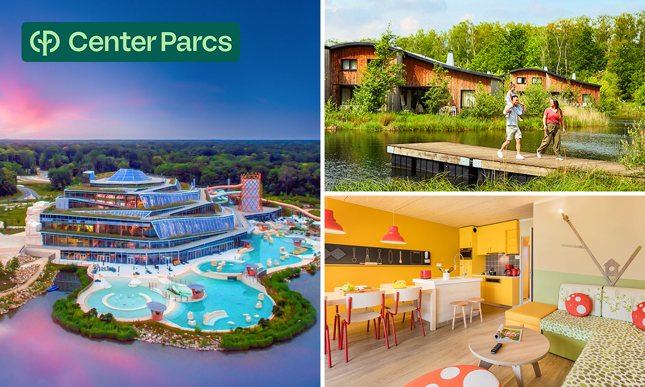 2, 3 of 4 overnachtingen voor 4 tot 6 personen in Center Parcs 2, 3 of 4 overnachtingen voor 4 tot 6 personen in Center Parcs