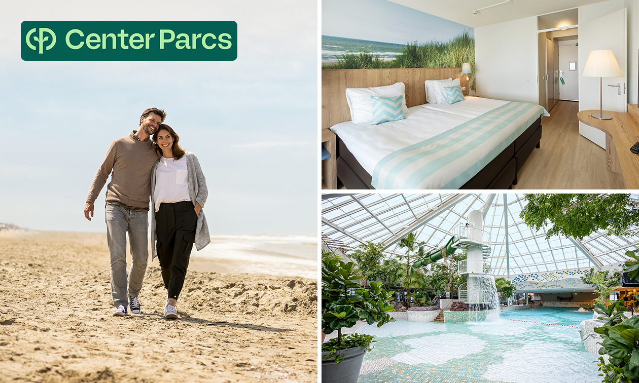 1 of 2 overnachting(en) voor 2 + ontbijt in Center Parcs Hotel Zandvoort