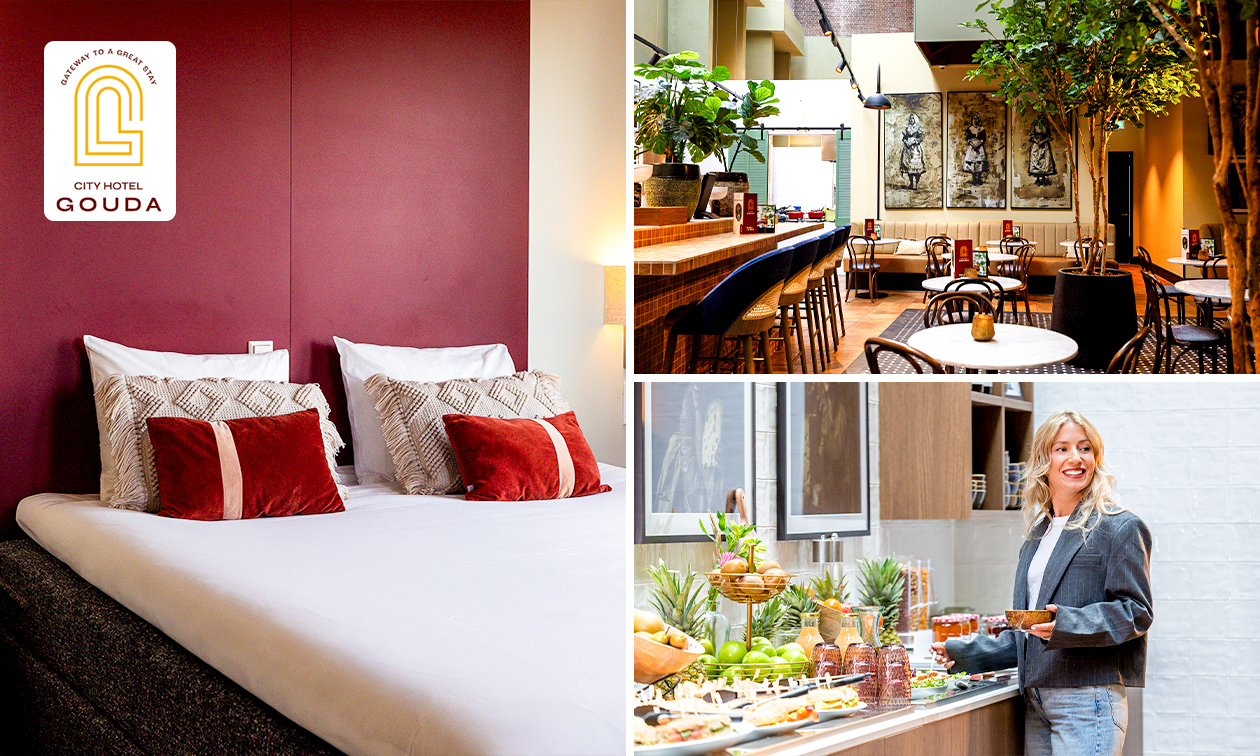 Overnachting(en) voor 2 + ontbijt + late check-out in hartje Gouda