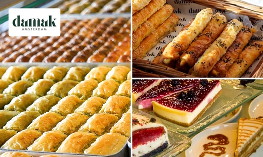 Cheesecake, baklava of börek + drankje OF waardebon
