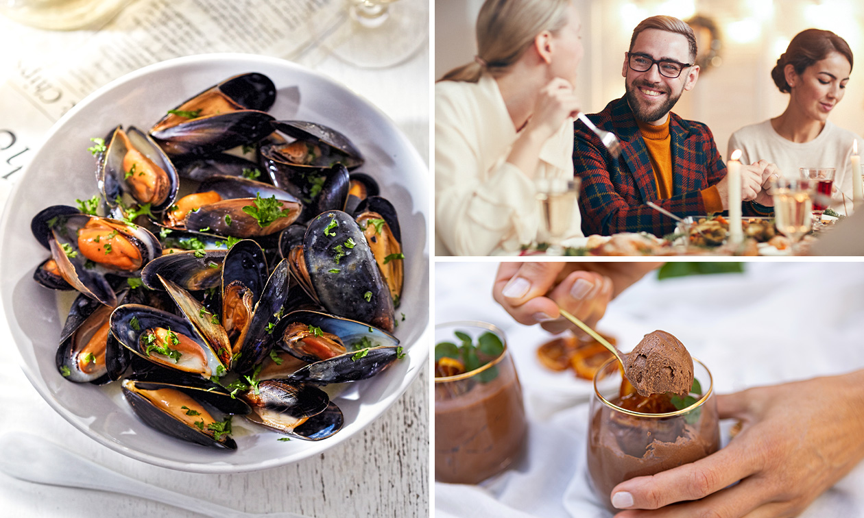 2-gangen mossellunch of -diner aan het strand van Blankenberge