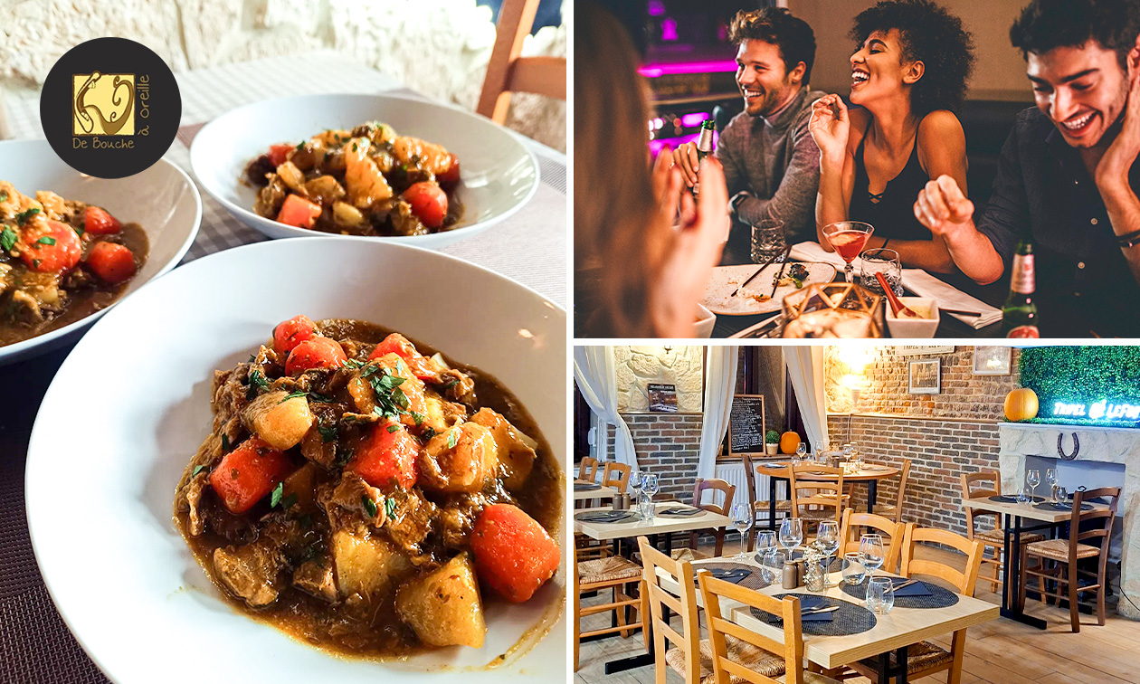 Menu en 2 ou 3 services à la carte près de Lille