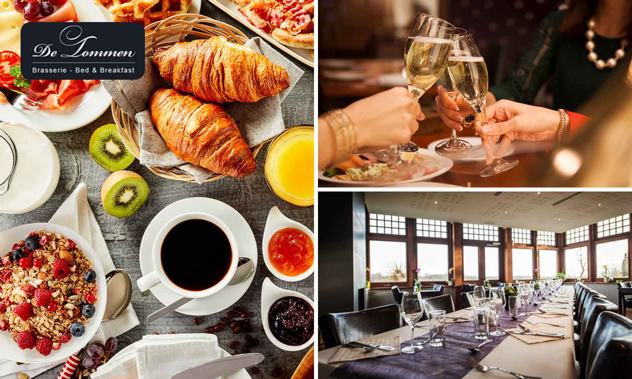 Luxe ontbijtbuffet + glas cava bij Hoeve de Tommen