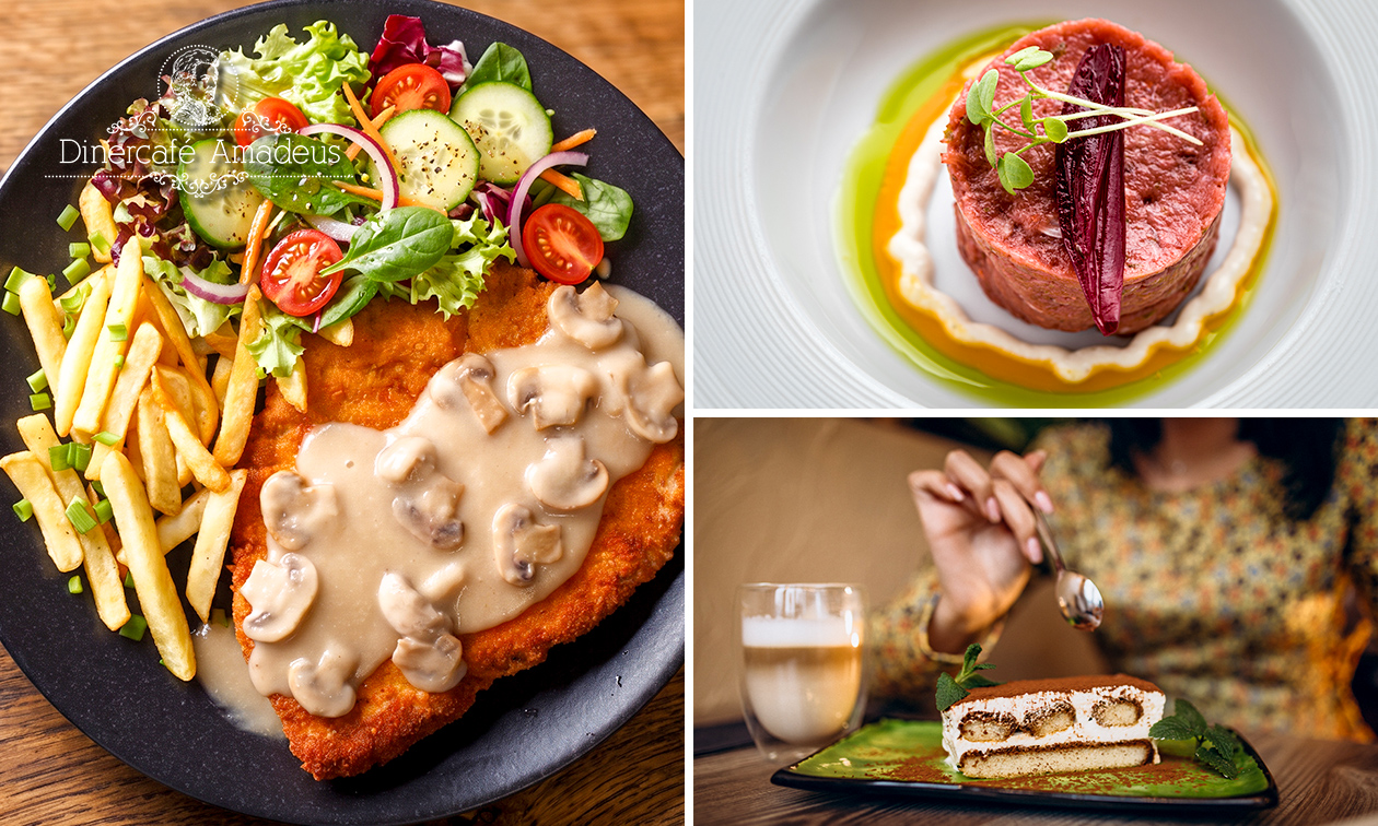 2- of 4-gangen keuzediner bij Dinercafé Amadeus