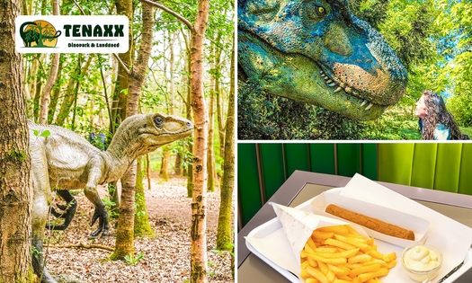 Eintrittsticket, opt. + Snack-Menü bei Dinopark & Landgoed Tenaxx