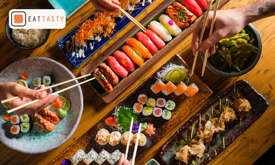 Sushibox (24, 32, 48, 62, 64 of 68 stuks) voor afhaal bij EatTasty