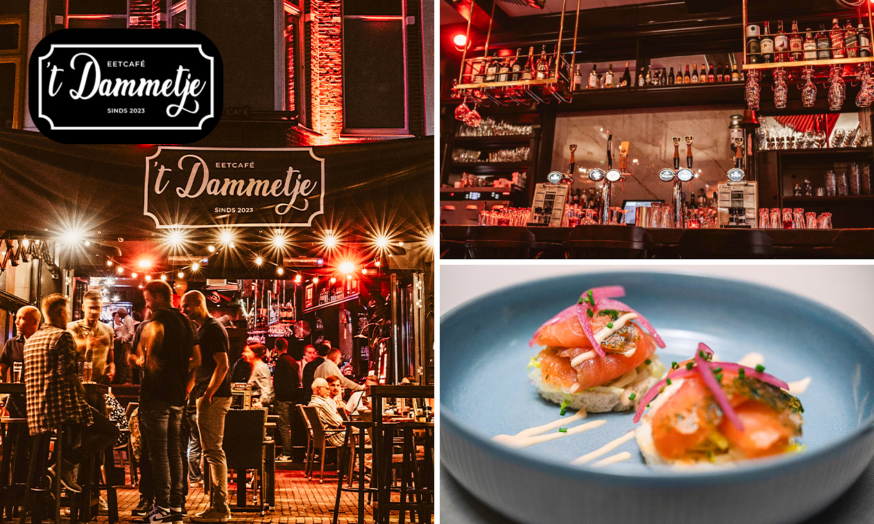 3-gangen shared dining-diner bij Eetcafé 't Dammetje