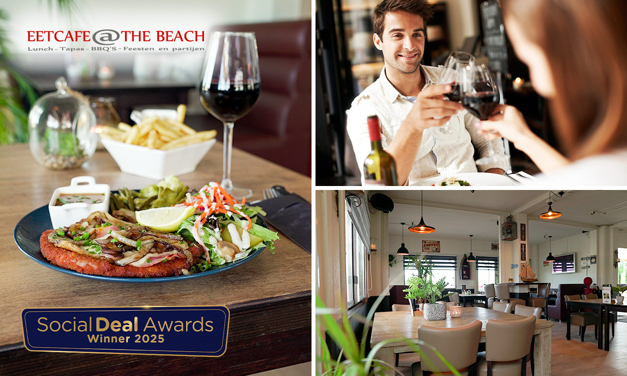2- of 3-gangendiner à la carte bij Eetcafé @ the Beach