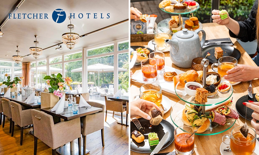 High Tea, High Wine, High Beer of High Bubbles voor 2 bij Fletcher Hotels