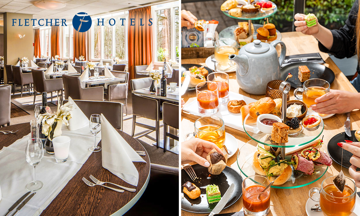 High Tea, High Wine, High Beer of High Bubbles voor 2 bij Fletcher Hotels