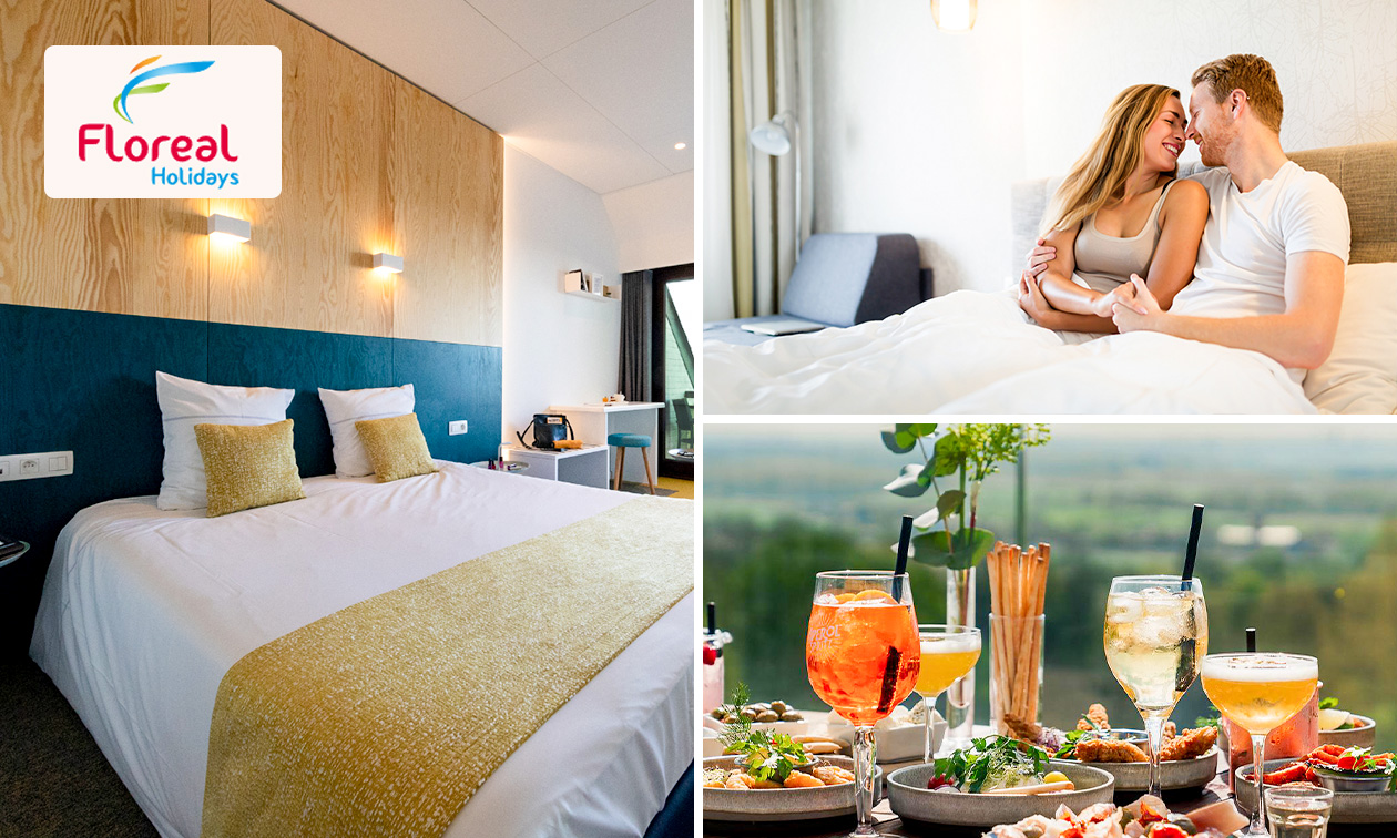 Overnachting voor 2 + ontbijt + 2 cocktails of mocktails + late check-out in de buurt van Doornik