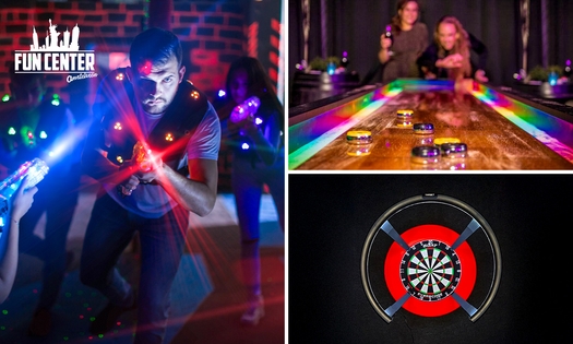 Lasergamen of shuffle + smartdarts