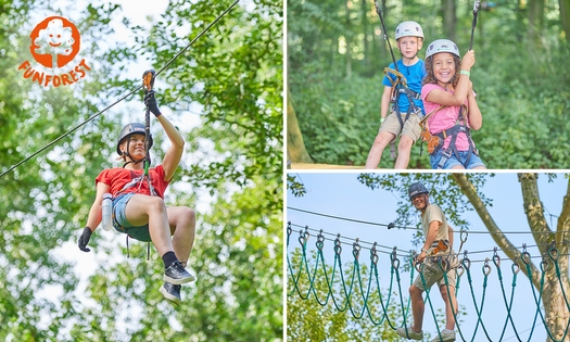 Entreeticket klimbos Fun Forest voor kind (vanaf 6 jaar) en/of volwassene (2 of 3 uur)