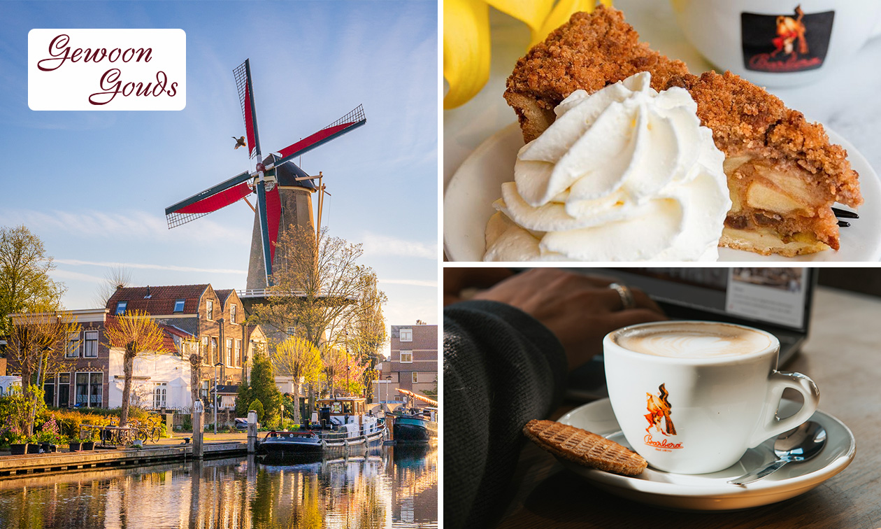 Warme drank + appeltaart bij Gewoon Gouds