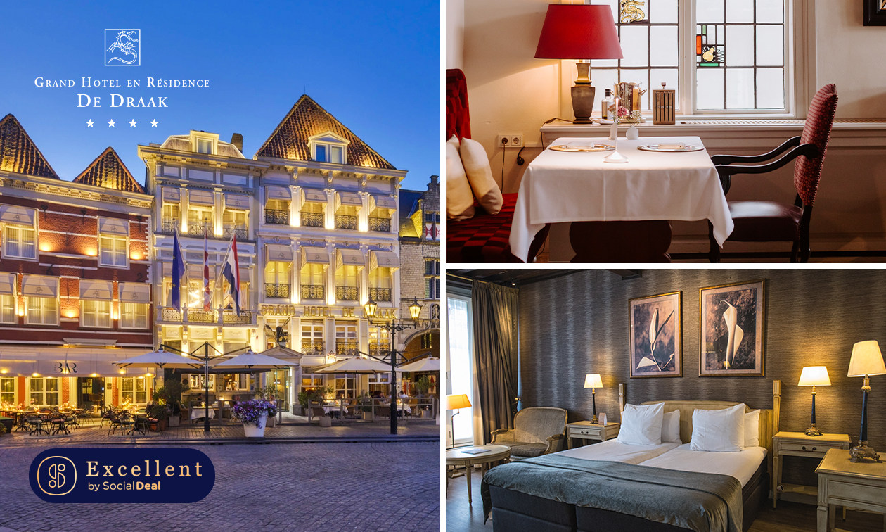 Luxe overnachting(en) voor 2 + ontbijt + wellness + evt. 4-gangendiner in Bergen op Zoom