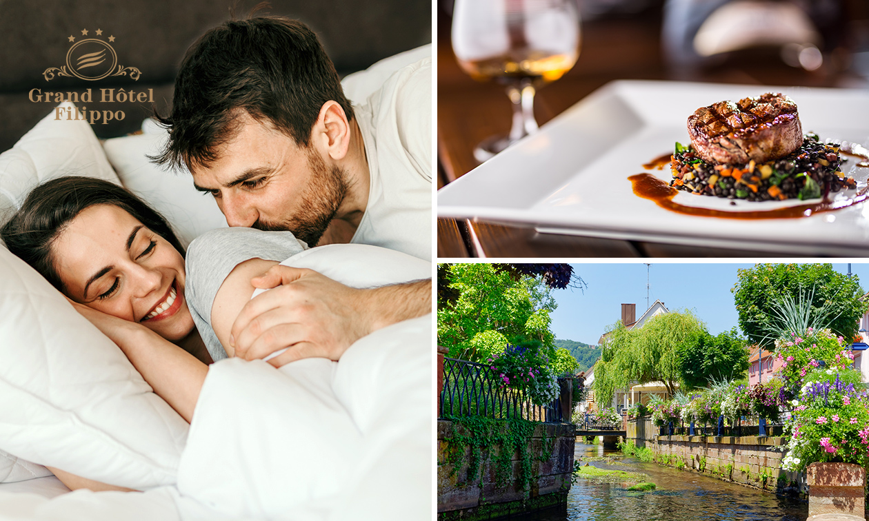 Nuits luxueuses pour 2 + petit-déjeuner + dîner + dégustation de vins en Alsace