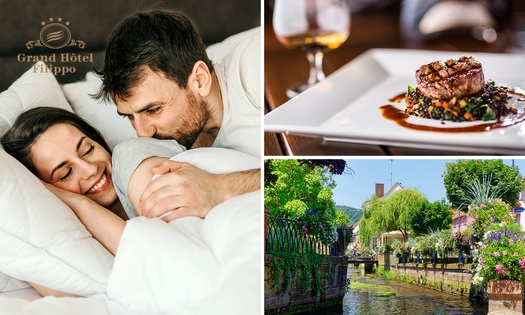 Nuits luxueuses pour 2 + petit-déjeuner + dîner + dégustation de vins en Alsace