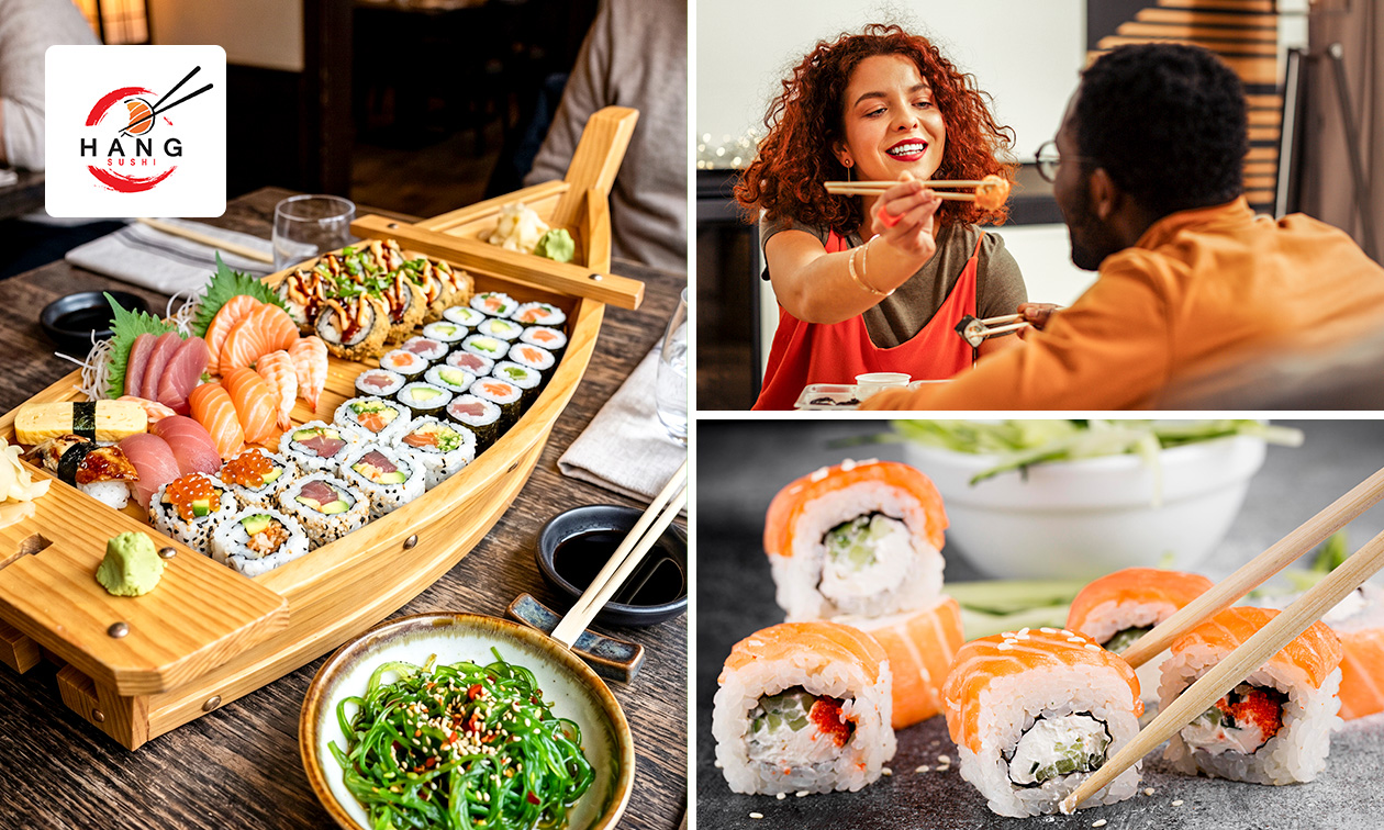Sushiboot (46 stuks) + zeewiersalade voor 2 personen voor afhaal