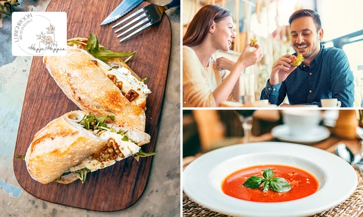3-gangen keuzelunch + warme drank naar keuze bij HapjeHeppie