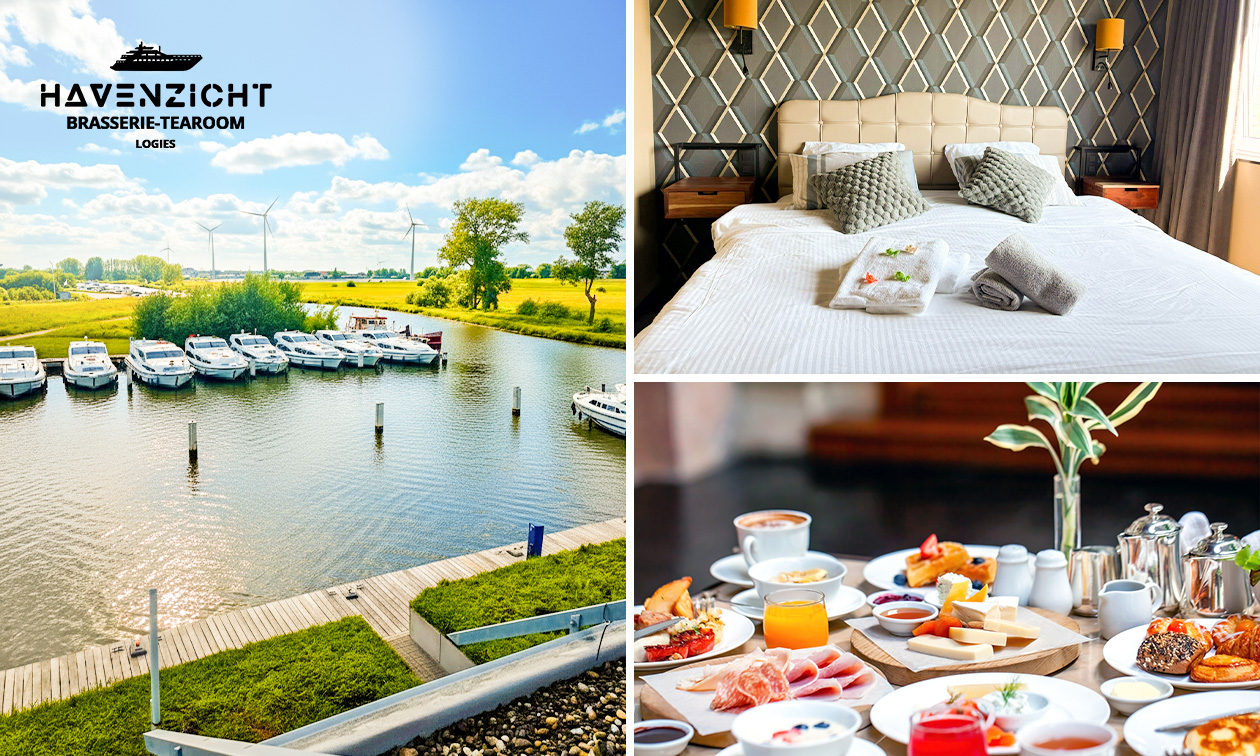Overnachting voor 2 aan het water + ontbijt + late check-out + evt. lunch Overnachting voor 2 aan het water + ontbijt + late check-out + evt. lunch
