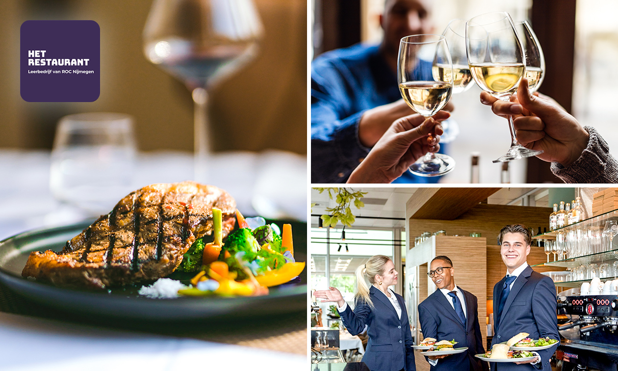3-gangendiner + evt. drankarrangement bij Het Restaurant - ROC in hartje Nijmegen