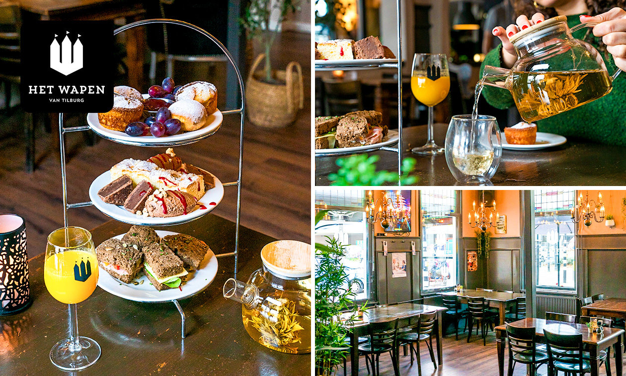 High tea + verse jus d'orange of glas bubbels bij Het Wapen van Tilburg