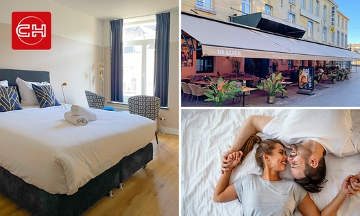 Overnachting voor 2 + ontbijt + late check-out in hartje Valkenburg