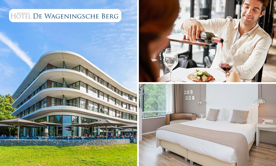 Overnachting(en) voor 2 + ontbijt + 1x hoofdgerecht à la carte in Wageningen