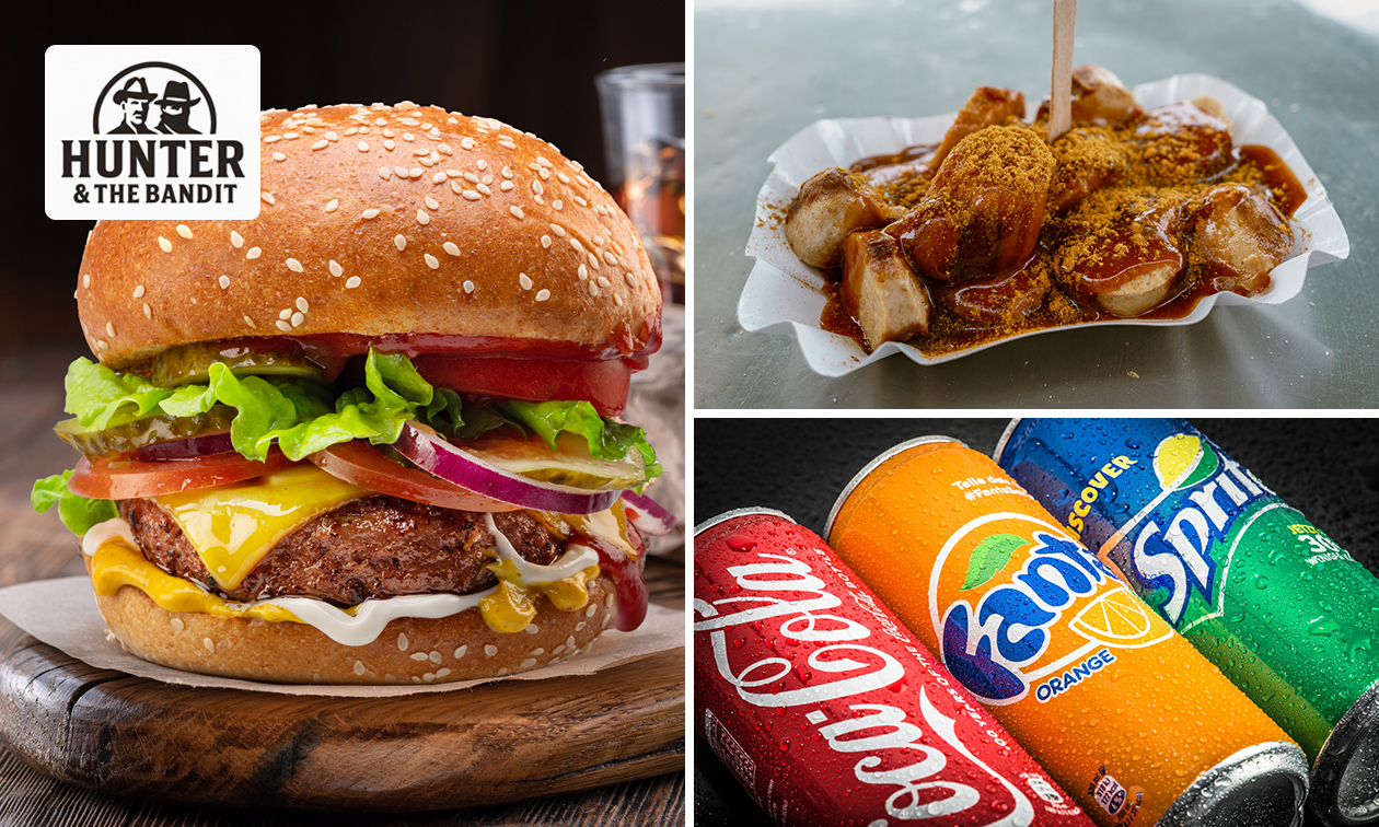 Currywurst, Gyros, Taxiteller oder Burger + Pommes + Getränk in Köln
