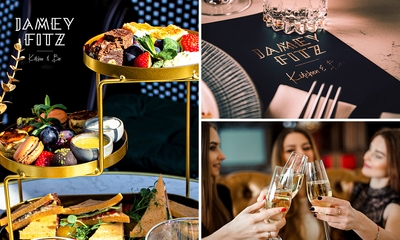 High tea + glas prosecco (2 uur) bij Jamey Fitz in hartje Groningen