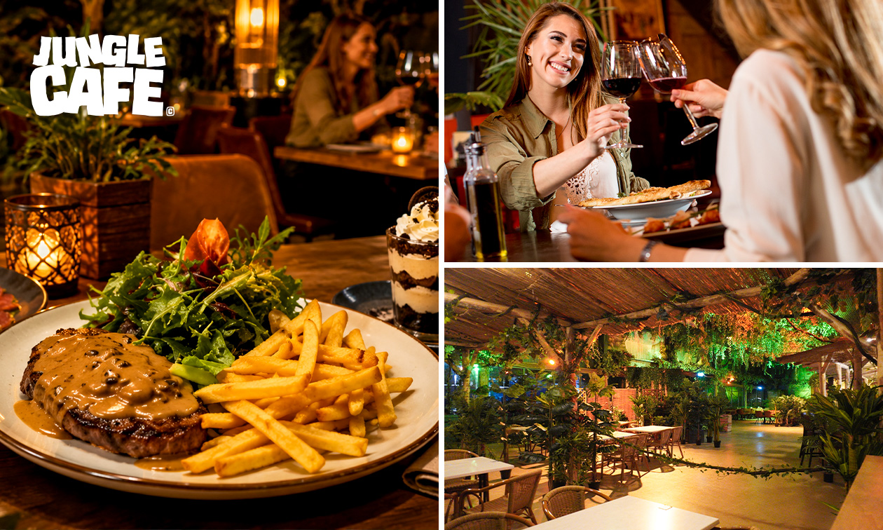 3-gangen keuzediner in junglesfeer bij Jungle Café