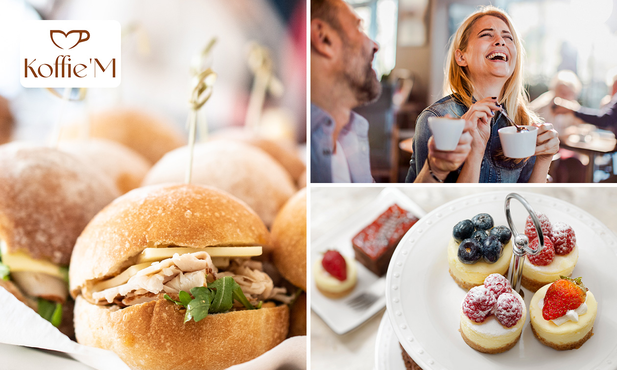 3-gangen high tea (2 uur) bij Koffie M