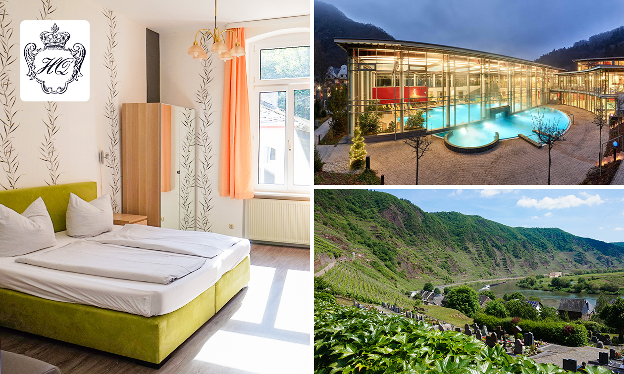 2 Übernachtungen für 2 + Frühstück + Flasche Wein + opt. Wellness nahe der Mosel