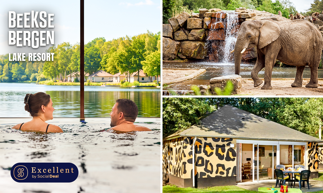 Midweek of weekend (3-6 personen) bij Lake Resort Beekse Bergen + toegang Safaripark Beekse Bergen