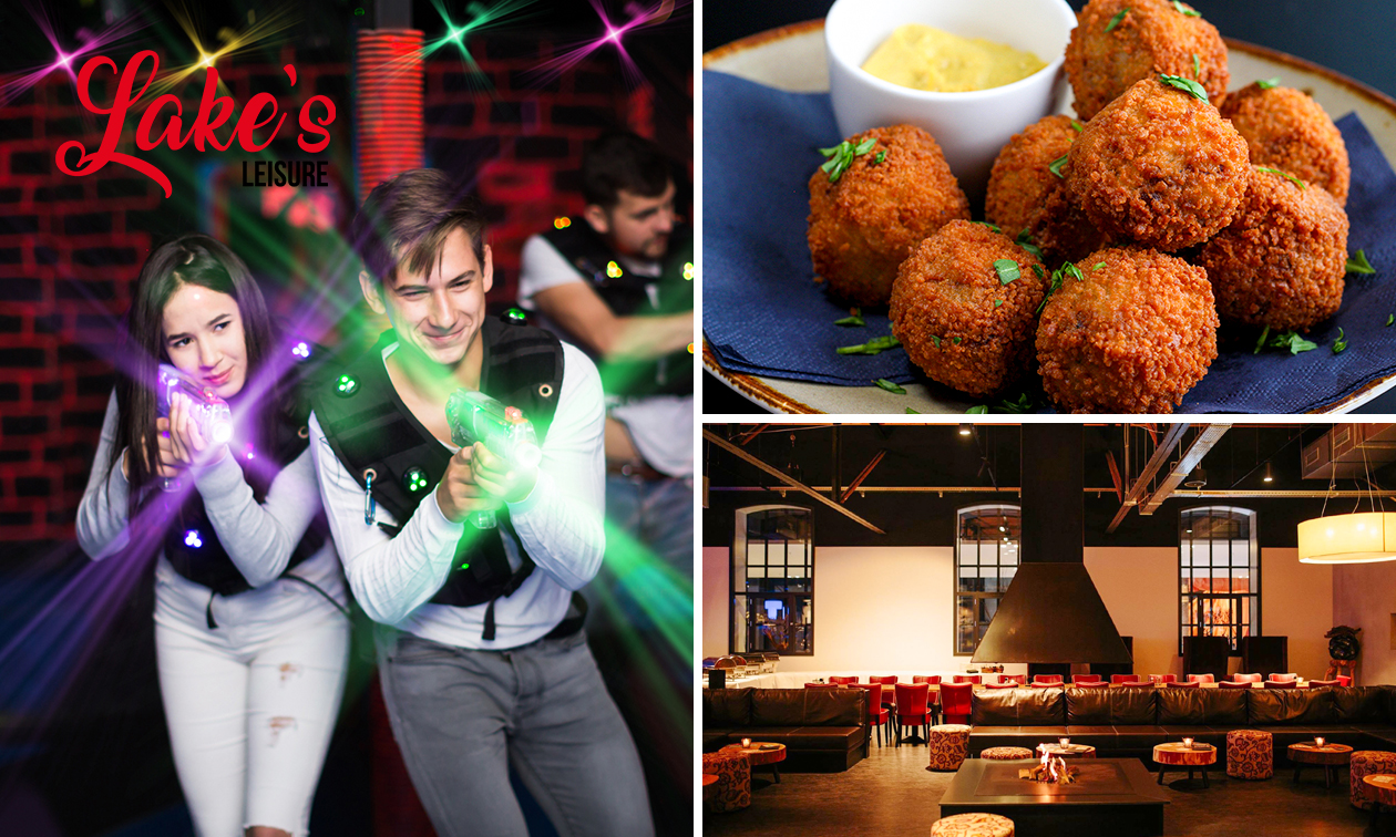 2 sessies lasergamen + borrelhapjes of grill-arrangement