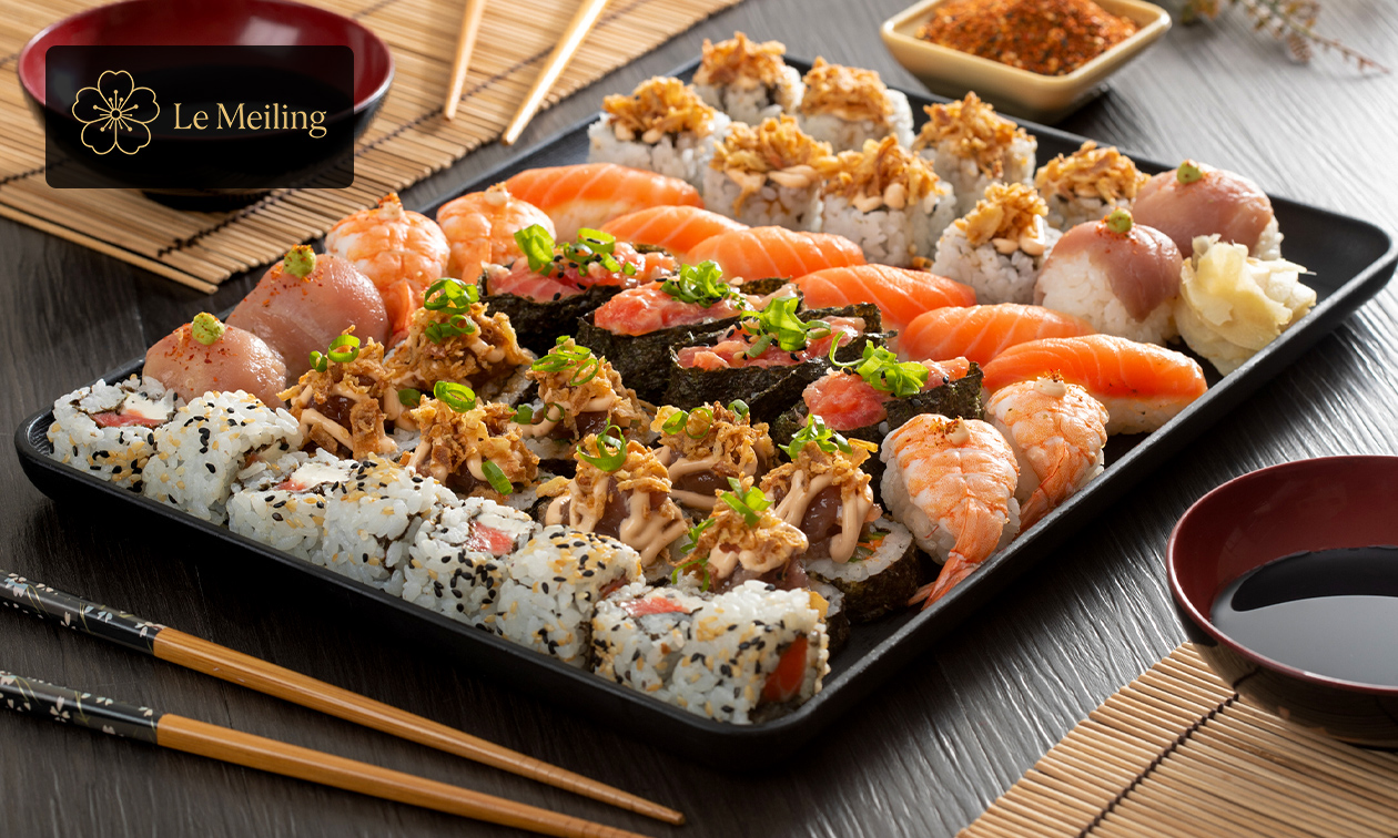 Sushibox (35 of 48 stuks) voor afhaal bij Le Meiling in Eindhoven Sushibox (35 of 48 stuks) voor afhaal bij Le Meiling in Eindhoven