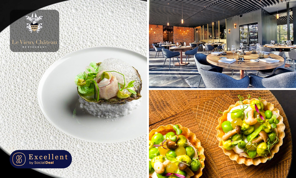 Menu gastronomique en 4 ou 5 services au restaurant Le Vieux Château