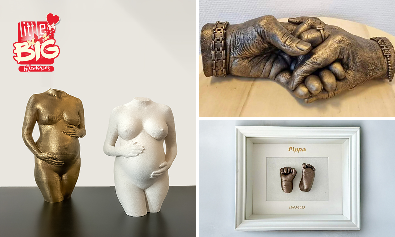 Zwangerschapsbeeld, newbornbeeld, handbeeld (2 pers.) of geboortelijst (kind t/m 12 maanden)