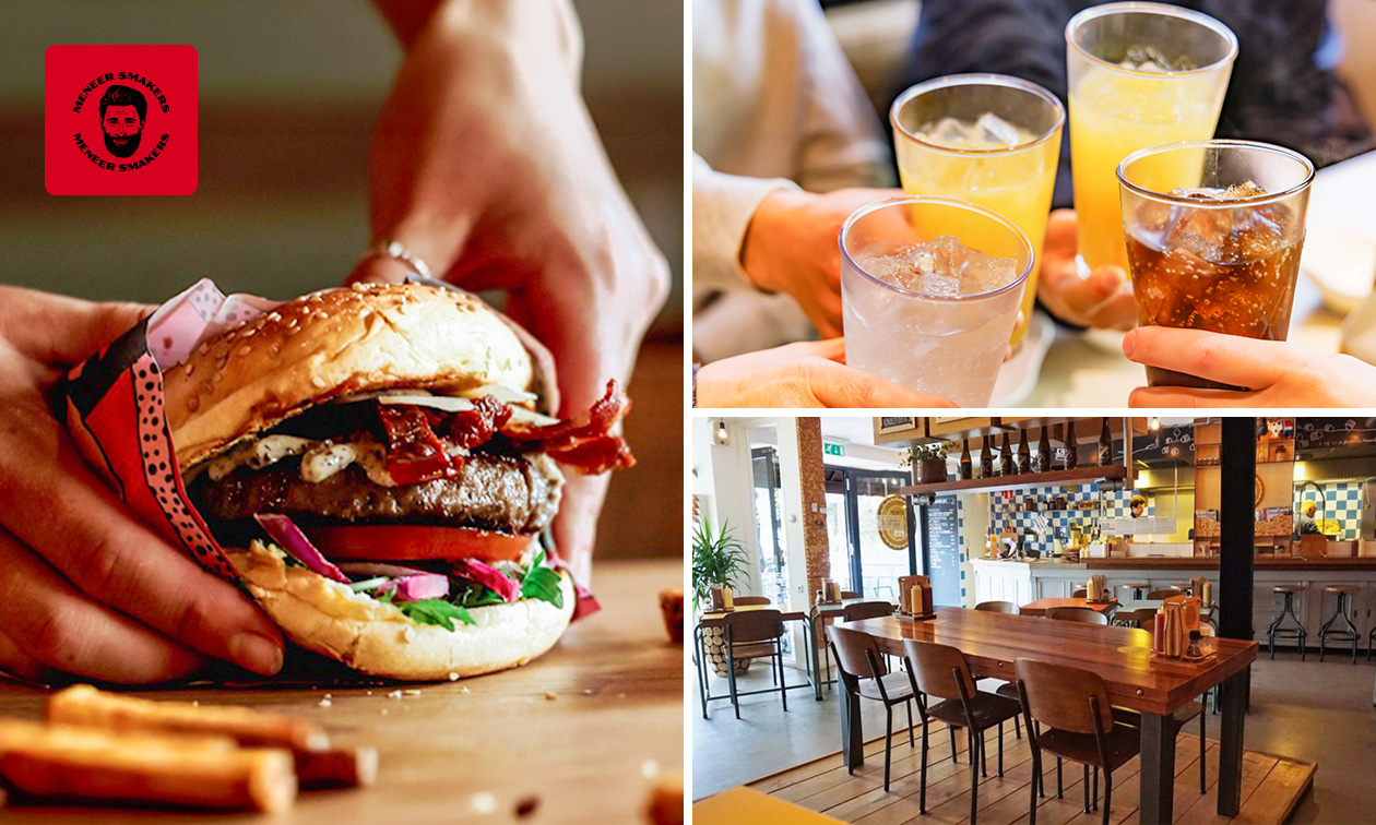 Burger + patat + saus + frisdrank in hartje Utrecht